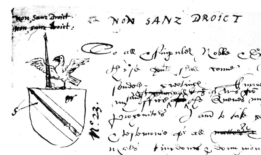 non sanz droict non sanz droict