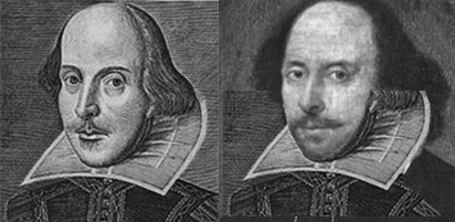 Comparison between Droeshout and Chandos