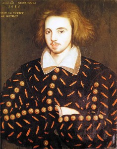 Christopher Marlowe, unknown artist, c.1585.